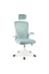 BEMADA BMD1121 Irodai forgószék - karfával - fehér/kék - 58 x 48 / 50 x 50 cm