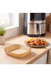 BEWELLO BW1020A Air fryer sütőpapír - olaj nélküli sütőhöz - négyzet - 20 cm - 50 db / csomag