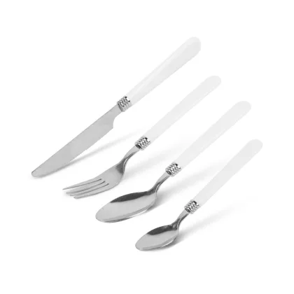 BEWELLO BW1021B Evőeszköz készlet tartóval - fehér - 16 részes - 32,7 x 19,5 x 4,7 cm BEWELLO BW1021B Evőeszköz készlet tartóval - fehér - 16 részes - 32,7 x 19,5 x 4,7 cm