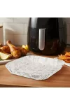 BEWELLO BW1031B Air fryer sütőpapír - olaj nélküli sütőhöz - mintás, négyzet - 23 cm - 50 db / csomag BEWELLO BW1031B Air fryer sütőpapír - olaj nélküli sütőhöz - mintás, négyzet - 23 cm - 50 db / csomag