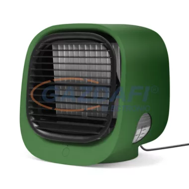 BEWELLO BW2009GR Hordozható USB mini léghűtő ventilátor, zöld színben BEWELLO BW2009GR Hordozható USB mini léghűtő ventilátor, zöld színben