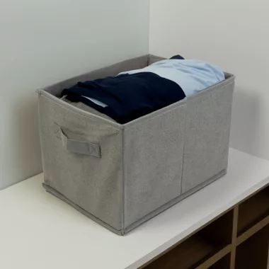BEWELLO BW2076 Szövet tárolódoboz - 32 x 22 x 22 cm - szürke BEWELLO BW2076 Szövet tárolódoboz - 32 x 22 x 22 cm - szürke