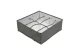 BEWELLO BW2078 Szövet tárolódoboz - 32 x 32 x 12 cm - 8 zseb - szürke