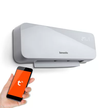   BEWELLO BW2103B Smart fali hősugárzó - 1000/2000W - Tuya - 220 - 240V - opál