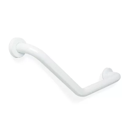 BEWELLO BW3035B Fürdőszobai kapaszkodó - 45°-ban hajlított - rozsdamentes acél - fehér - 25 + 25 cm BEWELLO BW3035B Fürdőszobai kapaszkodó - 45°-ban hajlított - rozsdamentes acél - fehér - 25 + 25 cm