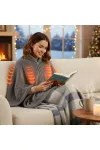 GLOBIZ DA01204 Fűthető USB -s takaró -  150 x 80 cm - 40 - 52°C - szürke
