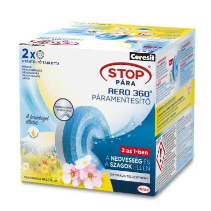 H2629953 Ceresit Stop Pára utántöltő tabletta - "Vadvirágos mező" - 2 x 450 g H2629953 Ceresit Stop Pára utántöltő tabletta - "Vadvirágos mező" - 2 x 450 g