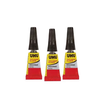 U45420 UHU Pillanatragasztó - Zselés - 3 x 1g