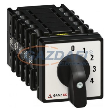 GANZ KK0-20-3600 Előlapra szerelhető fokozatkapcsoló, 20A, 0+5 fokozatú, 1P, IP44