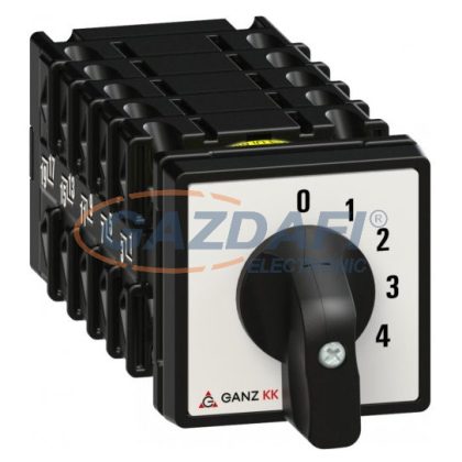   GANZ KK0-20-3600 Előlapra szerelhető fokozatkapcsoló, 20A, 0+5 fokozatú, 1P, IP44