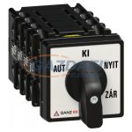   GANZ KK0-20-6598 Átkapcsoló, AUT – KI – NYIT – ZÁR felirattal, 4P, 20A, IP44