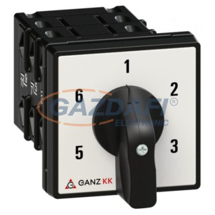   GANZ KK1-32-6037 Fokozat kapcsoló, 1-2-3-4-5-6 állással, 1P, 32A, IP44