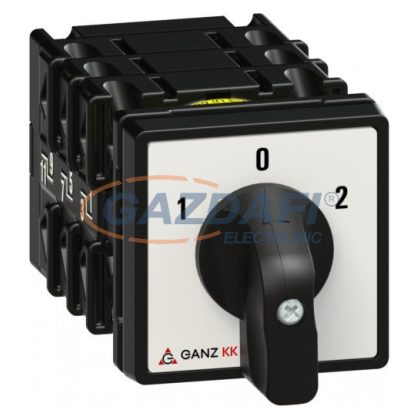   GANZ KKE0-20-6006 Átkapcsoló, 1-0-2 állással, előlappal, 3P, 20A, IP65