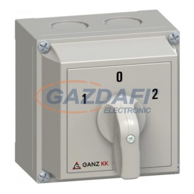GANZ KKM0-20-6005 Tokozott átkapcsoló, 1-0-2 állással, 2P, 20A, IP65