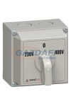GANZ KKM0-20-6066 Tokozott átkapcsoló, 230V–0–400V felirattal, 2P, 20A, IP65