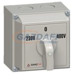   GANZ KKM0-20-6066 Tokozott átkapcsoló, 230V–0–400V felirattal, 2P, 20A, IP65