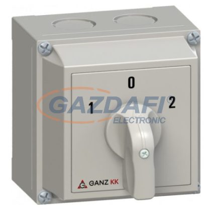   GANZ KKM0-20-6426 Tokozott átkapcsoló, 1-0-2 állással, 1P, 20A, IP65