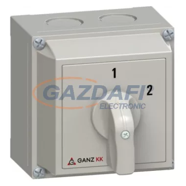GANZ KKM0-20-6476 Tokozott átkapcsoló, 1-2 állással, 1P, 20A, IP65