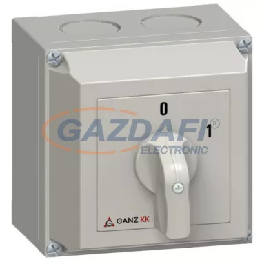 GANZ KKM1-32-6002 Tokozott Be-Ki kapcsoló, 3P, 32A, IP65