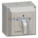   GANZ KKM1-32-6005 Tokozott átkapcsoló, 1-0-2 állású, 2P, 32A, IP65