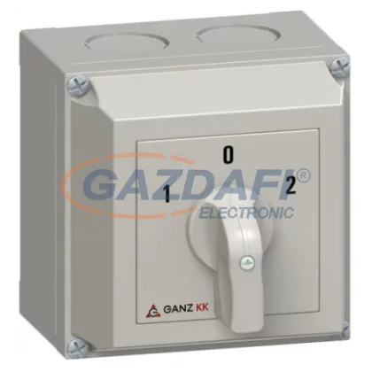   GANZ KKM1-32-6005 Tokozott átkapcsoló, 1-0-2 állású, 2P, 32A, IP65