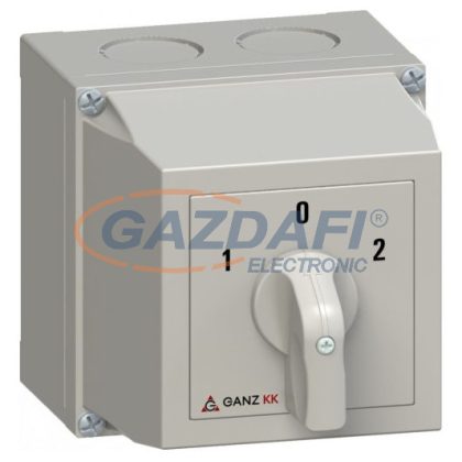   GANZ KKM1-32-6006 Tokozott átkapcsoló, 1-0-2 állású, 3P, 32A, IP65
