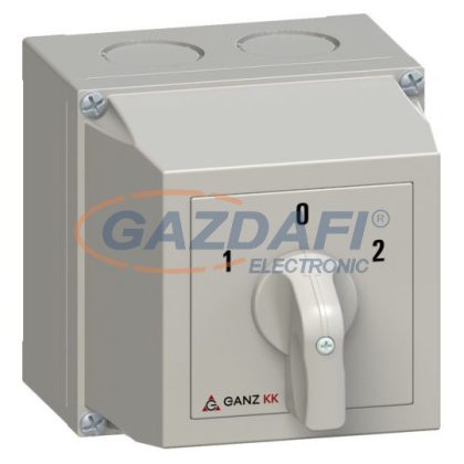   GANZ KKM1-32-6008 Tokozott irányváltó kapcsoló, 1-0-2 állású, háromfázisú, 32A, IP65
