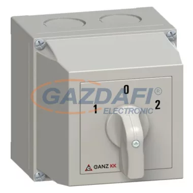 GANZ KKM1-32-6129 Tokozott átkapcsoló, 1-0-2 állás, 32A, IP65
