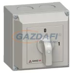 GANZ KKM1-32-9002 Tokozott BE-KI kapcsoló, 3P, 32A, IP65