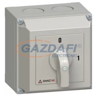 GANZ KKM1-32-9002 Tokozott BE-KI kapcsoló, 3P, 32A, IP65