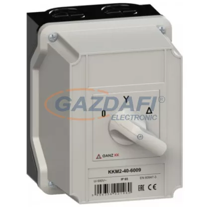   GANZ KKM2-40-6009 Tokozott csillag-delta kapcsoló, 40A, IP65
