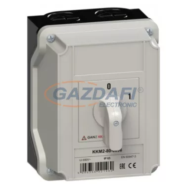 GANZ KKM2-80-6096 Tokozott Be-Ki kapcsoló, 4P, 80A, IP65