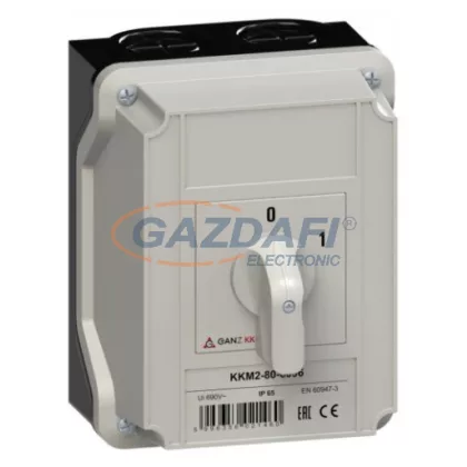 GANZ KKM2-80-6096 Tokozott Be-Ki kapcsoló, 4P, 80A, IP65