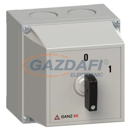   GANZ KKMZ1-32-6002 Tokozott BE-KI kapcsoló, kulccsal zárható, 3P, 32A, IP65