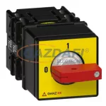   GANZ KKZ0-20-9021 Vészleállító Be-Ki kapcsoló, zárható, 4P, 20A, IP42
