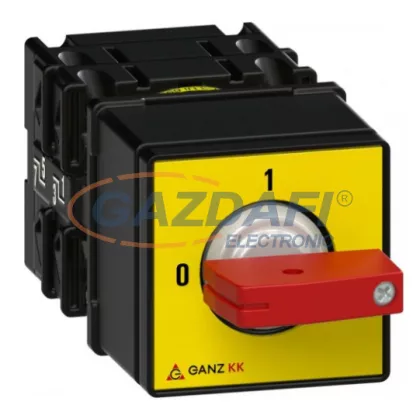   GANZ KKZ0-20-9021 Vészleállító Be-Ki kapcsoló, zárható, 4P, 20A, IP42