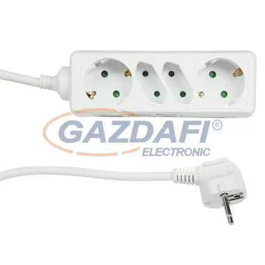 GAO 00129001 Asztali elosztó 2+2-es, 1.4m, 3x1.5, fehér ; 250V, 16A, 1.4m, H05VV-F 3x1.5 mm², IP20