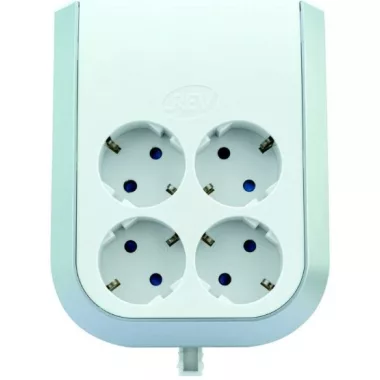 GAO 0020340112 MultiPower 4-es földelt elosztó adapter, fehér