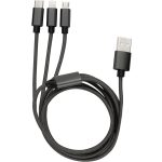 GAO 0060100103 USB töltőkábel 3 az 1-ben 1 m antracit