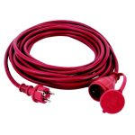   GAO 0063169 Földelt lengő hosszabbító csf. 10m, H05RR-F 3x1.5, piros IP44