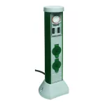   GAO 0068206251 Kerti energiaoszlop 2 dugaljjal, mechanikus időkapcsolóval, GreenCraft 5m vezetékkel IP44