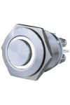 GAO 0083066302 Csengő nyomógomb beépíthető, fém, fehér LED fénnyel