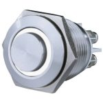   GAO 0083066302 Csengő nyomógomb beépíthető, fém, fehér LED fénnyel