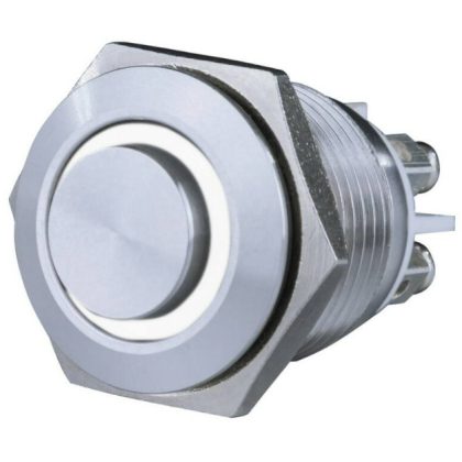  GAO 0083066302 Csengő nyomógomb beépíthető, fém, fehér LED fénnyel