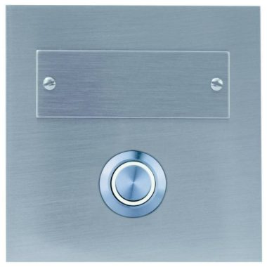 GAO 0083676302 Bell Push Button with Nameplate 1 Square Steel LED Illuminated