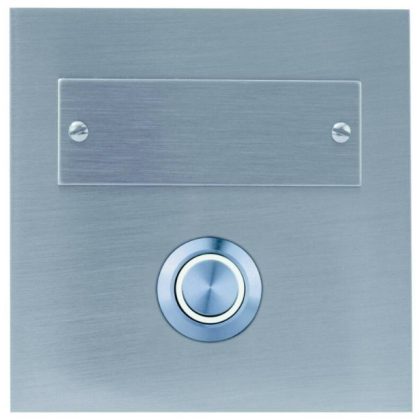   GAO 0083676302 Bell Push Button with Nameplate 1 Square Steel LED Illuminated