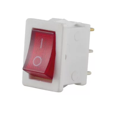 GAO 0509122555 Beépíthető billenőkapcsoló jelzőfényes 250V/10A 29x23x16mm fehér