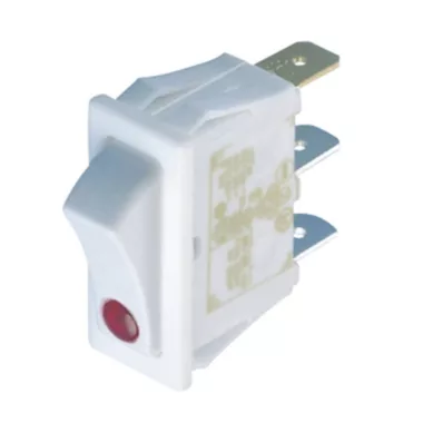 GAO 0509123555 Beépíthető billenőkapcsoló jelzőfényes 250V/16A 35x28x16mm fehér