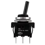   GAO 0509124555 Beépíthető billenőkapcsoló  250V/6A 41x26x18mm 12mm-es furatba csúszósarus fekete