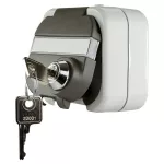   GAO 0510224555 AQUA TOP IP44 kulcsos csapfedeles alj  fk, szürke 2 kulccsal